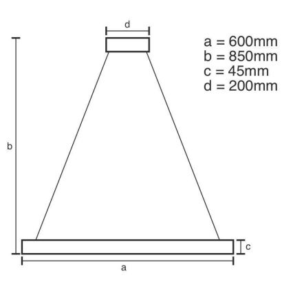 Lampadario LED Dimmerabile su cavo LED/70W/230V 3000-6500K + telecomando