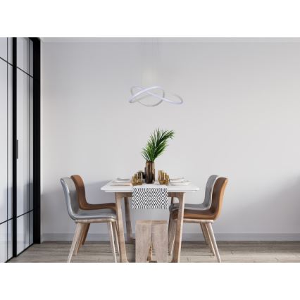 Lampadario LED dimmerabile a sospensione su cavo LED/85W/230V 3000-6500K Ø 60 cm + telecomando