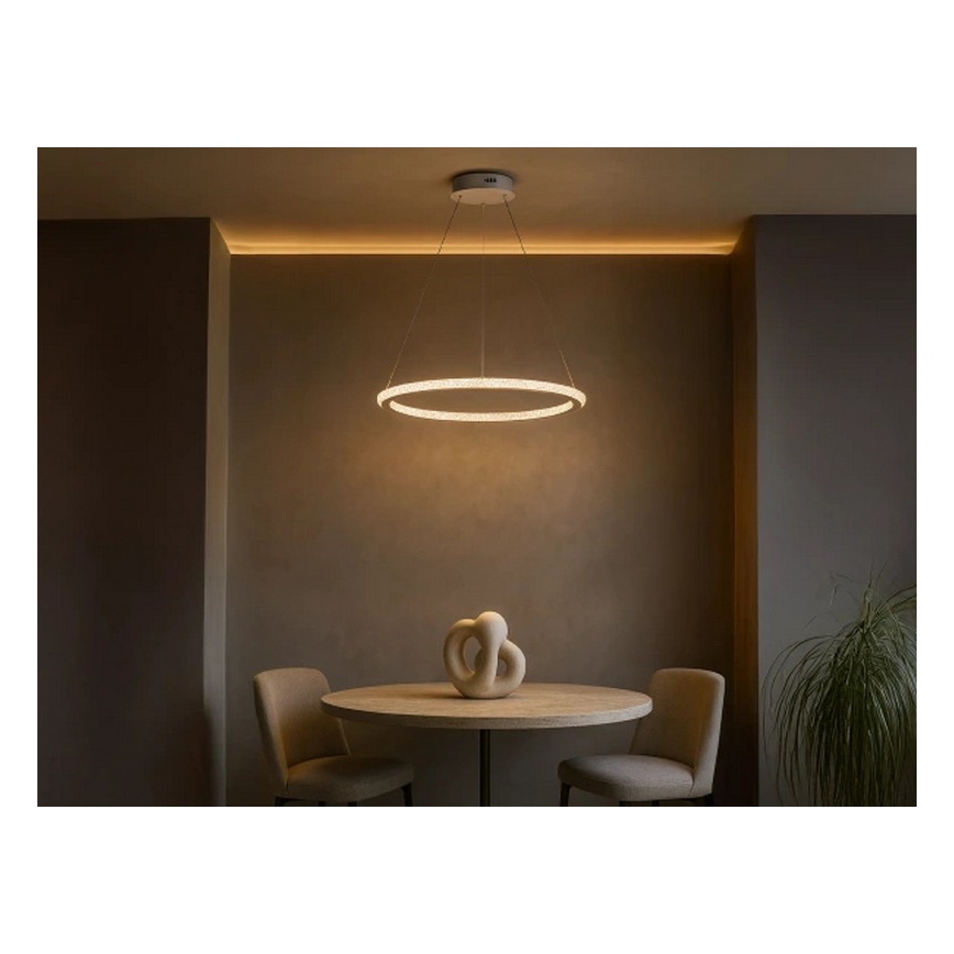 Lampadario LED dimmerabile su cavo, 90W/230V, 3000-6500K, Ø 60 cm + telecomando