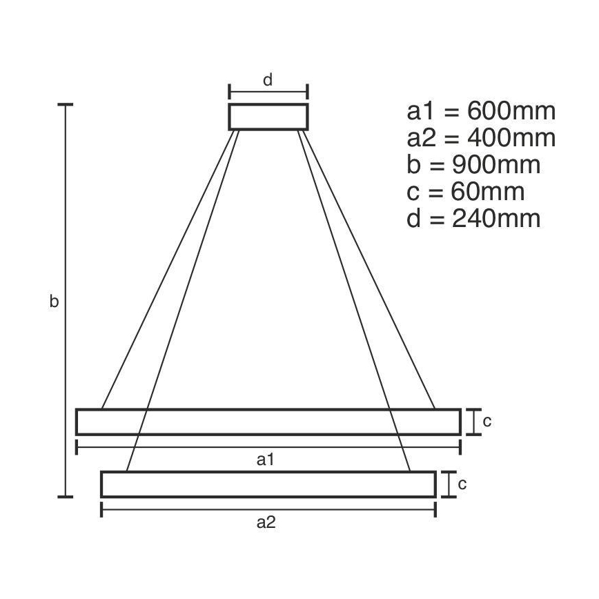 Lampadario LED Dimmerabile su filo  LED/135W/230V 3000-6500K + telecomando