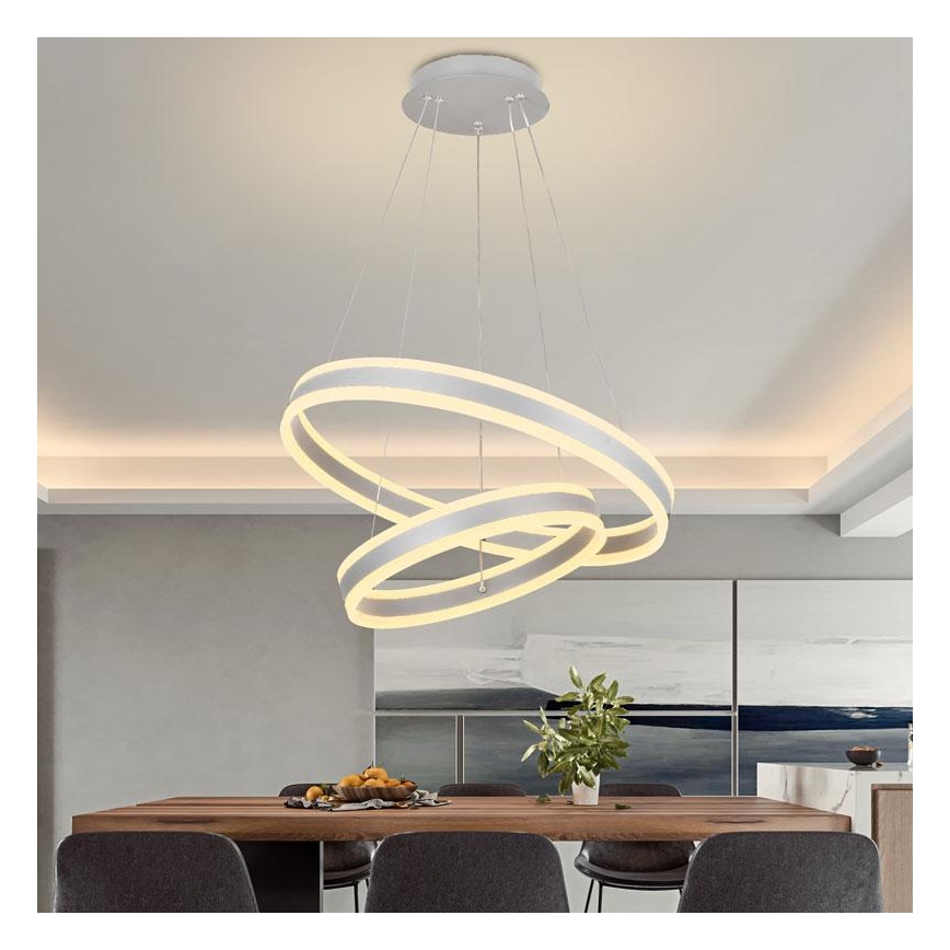 Lampadario LED Dimmerabile su filo LED/135W/230V 3000-6500K +  telecomando