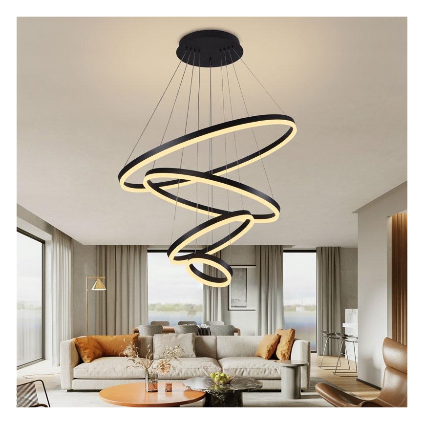 Lampadario LED Dimmerabile su filo  LED/165W/230V 3000-6500K + telecomando