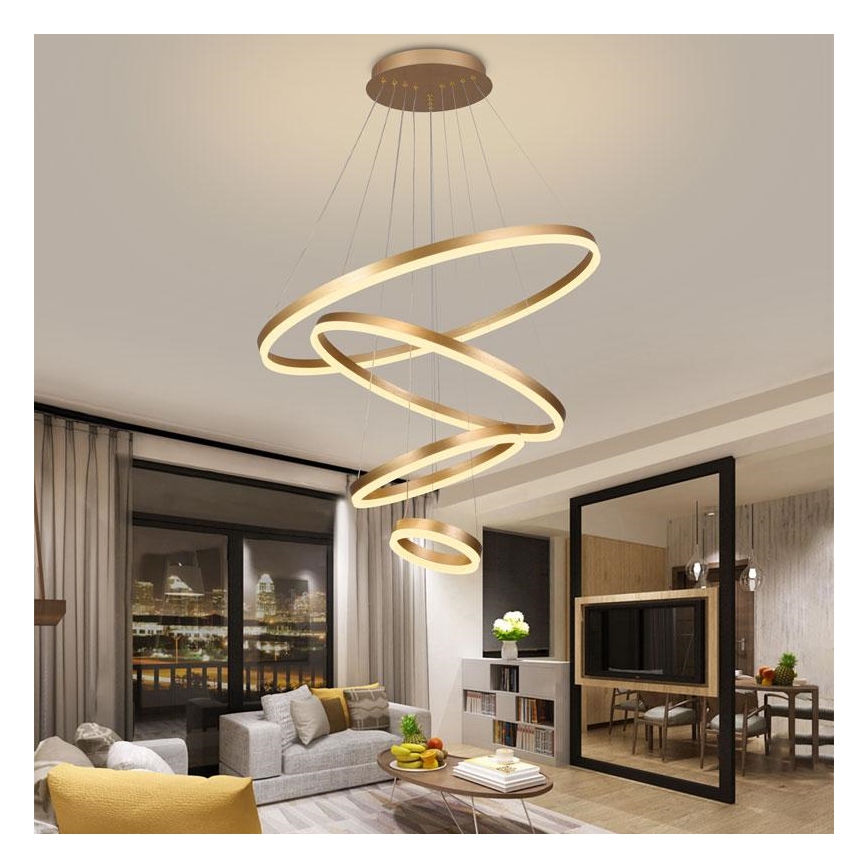 Lampadario LED Dimmerabile su filo LED/165W/230V 3000-6500K + telecomando