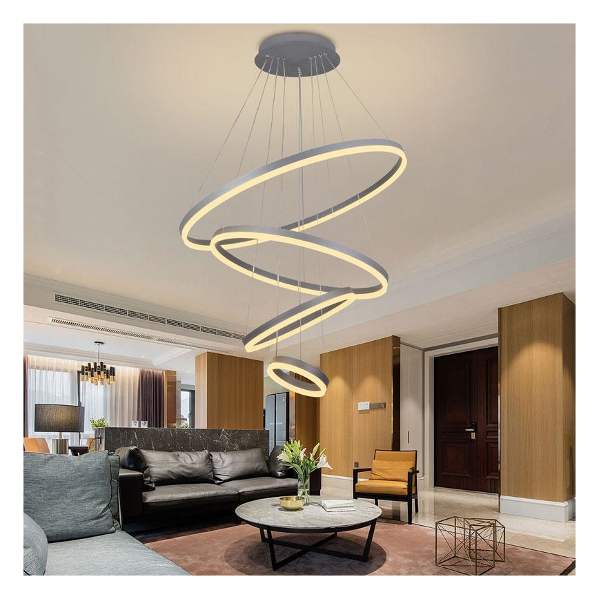 Lampadario LED Dimmerabile su filo LED/165W/230V 3000-6500K + telecomando