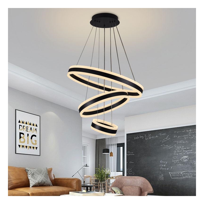 Lampadario LED Dimmerabile su filo  LED/165W/230V 3000-6500K + telecomando