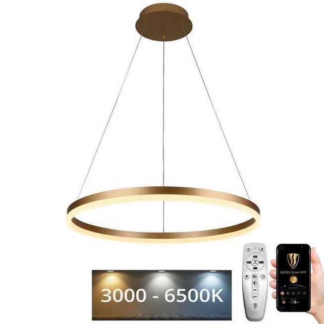 Lampadario LED 60W Con Telecomando 2.4G – Luce Regolabile 2100lm, Bianco, Modello BBLED001