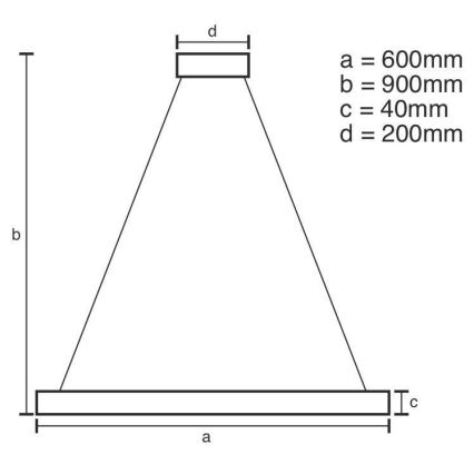 Lampadario LED Dimmerabile su filo LED/42W/230V 3000-6500K + telecomando