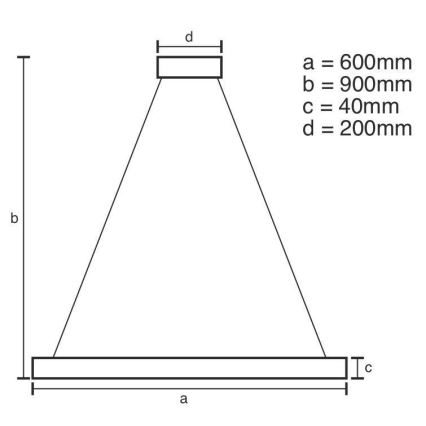 Lampadario LED Dimmerabile su filo LED/42W/230V 3000-6500K + telecomando