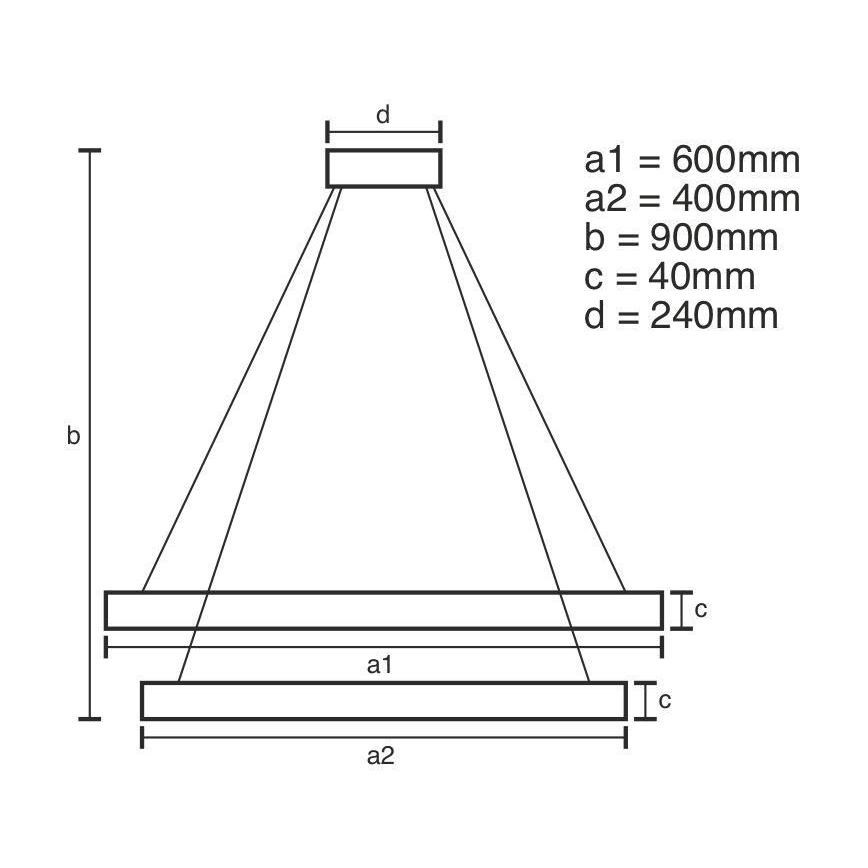 Lampadario LED Dimmerabile su filo LED/70W/230V 3000-6500K + telecomando