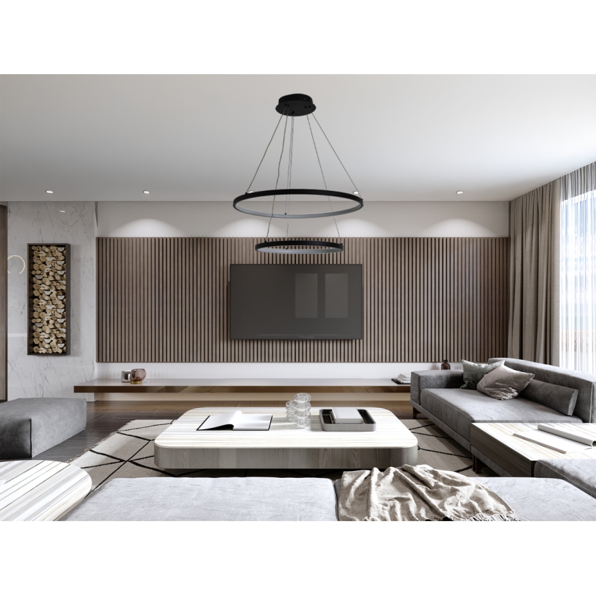 Lampadario LED Dimmerabile su filo LED/75W/230V 3000-6500K + telecomando