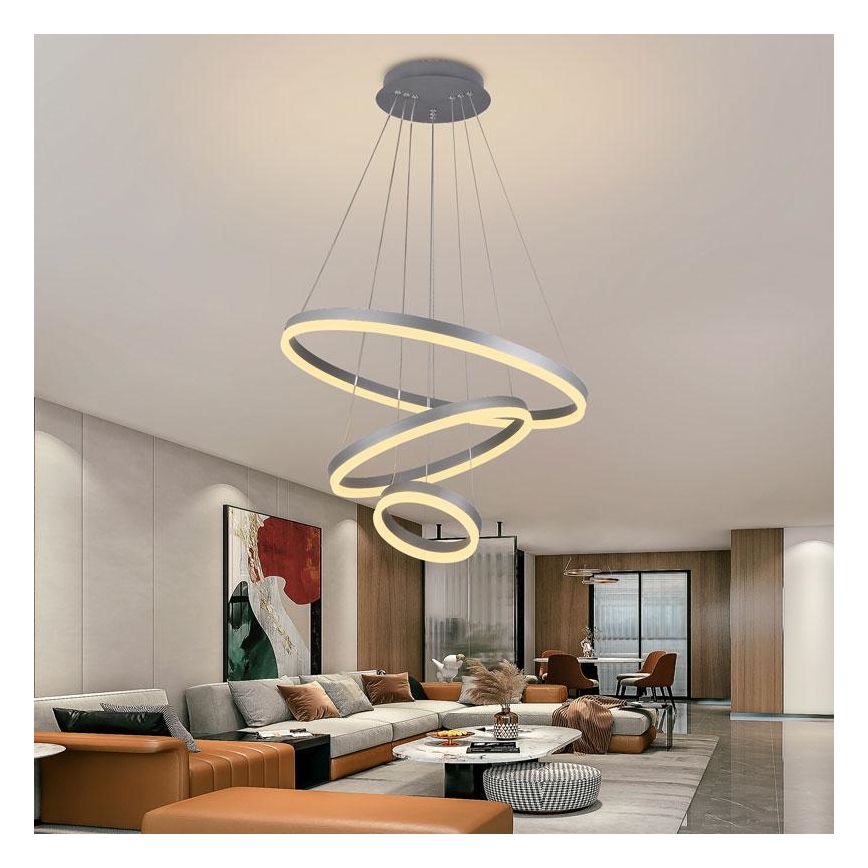 Lampadario LED Dimmerabile su filo LED/85W/230V 3000-6500K + telecomando