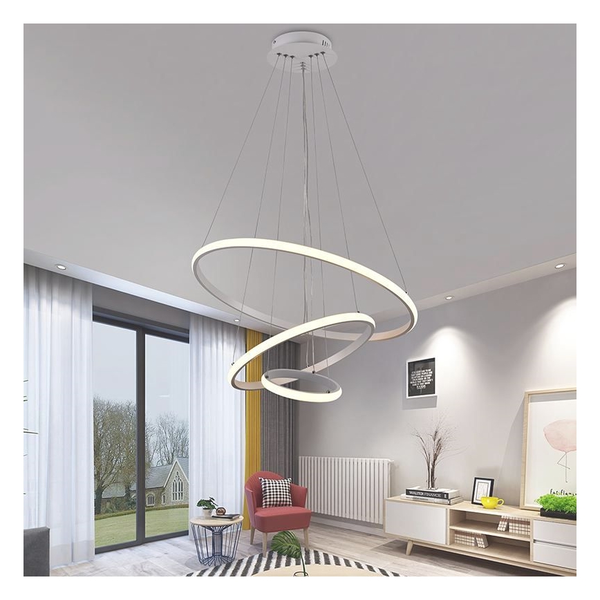 Lampadario LED Dimmerabile su filo LED/90W/230V 3000-6500K + telecomando