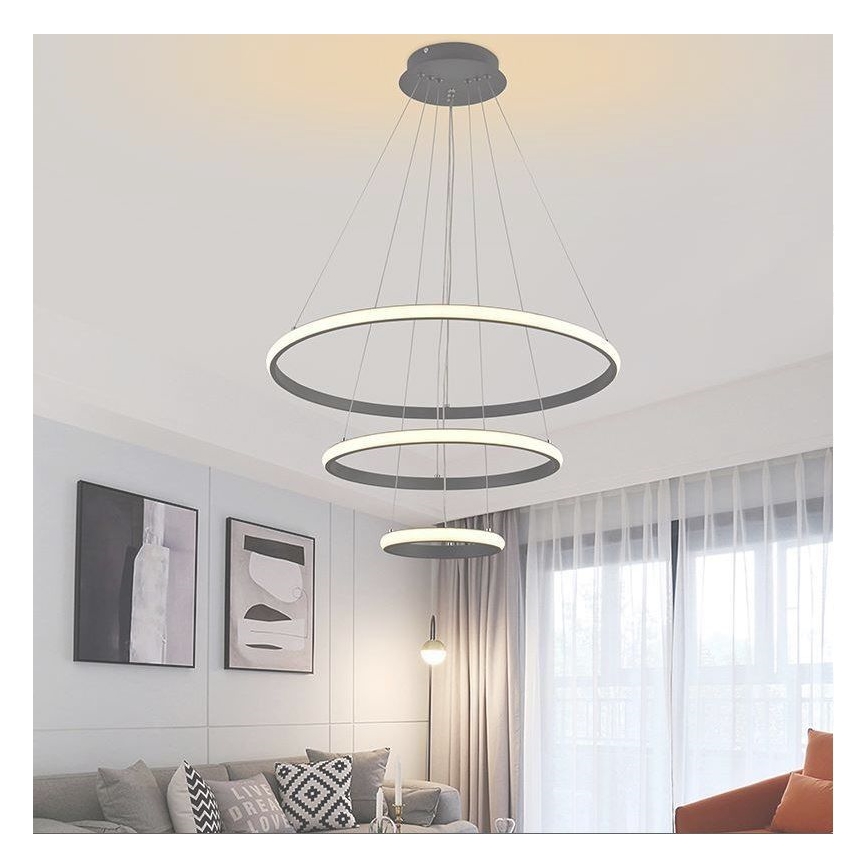 Lampadario LED Dimmerabile su filo LED/90W/230V 3000-6500K + telecomando