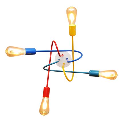Lampadario LED fisso per bambini OXFORD 4xE27/10W/230V