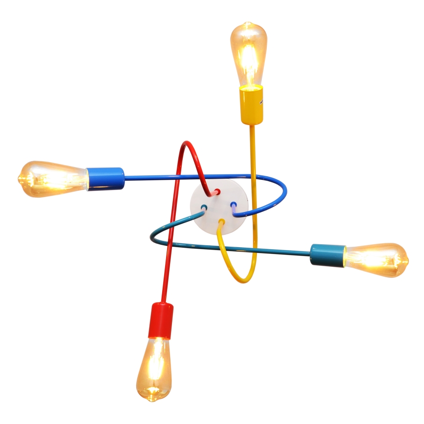 Lampadario LED fisso per bambini OXFORD 4xE27/10W/230V