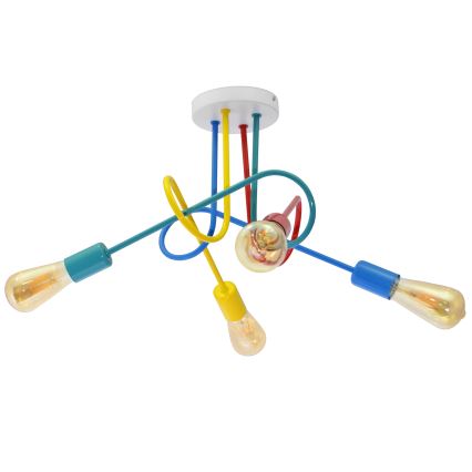 Lampadario LED fisso per bambini OXFORD 4xE27/10W/230V