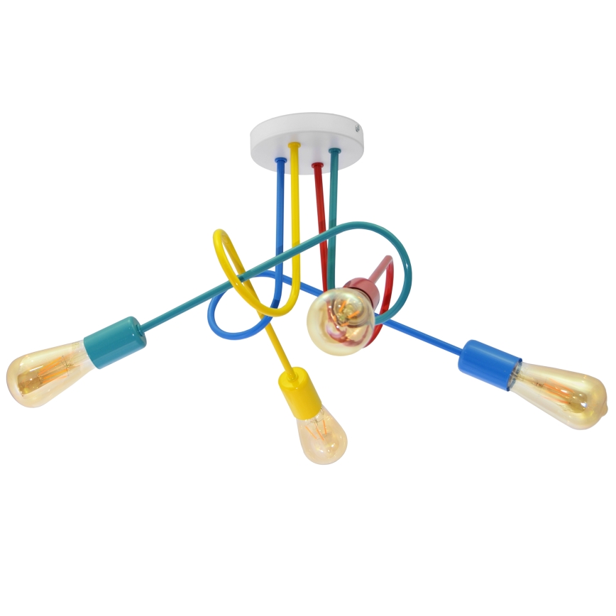 Lampadario LED fisso per bambini OXFORD 4xE27/10W/230V