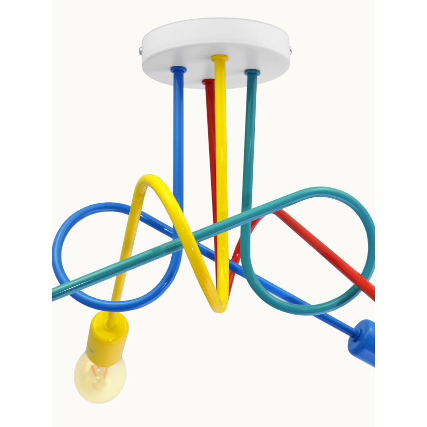 Lampadario LED fisso per bambini OXFORD 4xE27/10W/230V