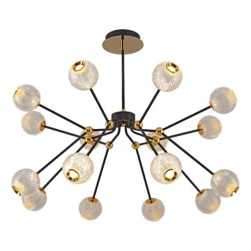 Lampadario LED GELA 16xLED/5W/230V 3000K nero/oro