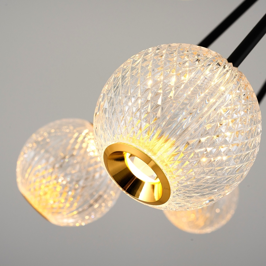 Lampadario LED GELA 16xLED/5W/230V 3000K nero/oro