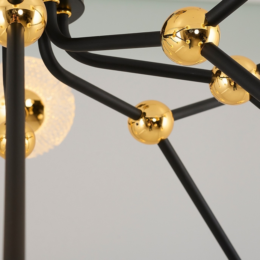 Lampadario LED GELA 16xLED/5W/230V 3000K nero/oro