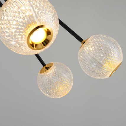 Lampadario LED GELA 16xLED/5W/230V 3000K nero/oro