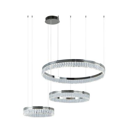 Lampadario a LED dimmerabile in cristallo su cavo THALIA LED/120W/230V 3000-6000K + telecomando