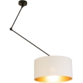 Lampadario LED regolabile a stelo GORTA 1xE27/60W/230V bianco/oro