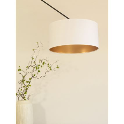 Lampadario LED regolabile a stelo GORTA 1xE27/60W/230V bianco/oro