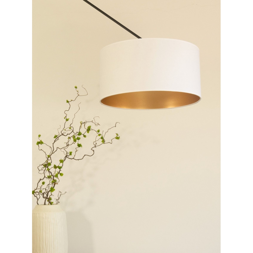 Lampadario LED regolabile a stelo GORTA 1xE27/60W/230V bianco/oro