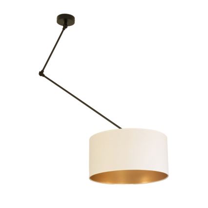 Lampadario LED regolabile a stelo GORTA 1xE27/60W/230V bianco/oro