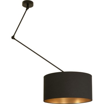 Lampadario LED regolabile con asta GORTA 1xE27/60W/230V nero/oro
