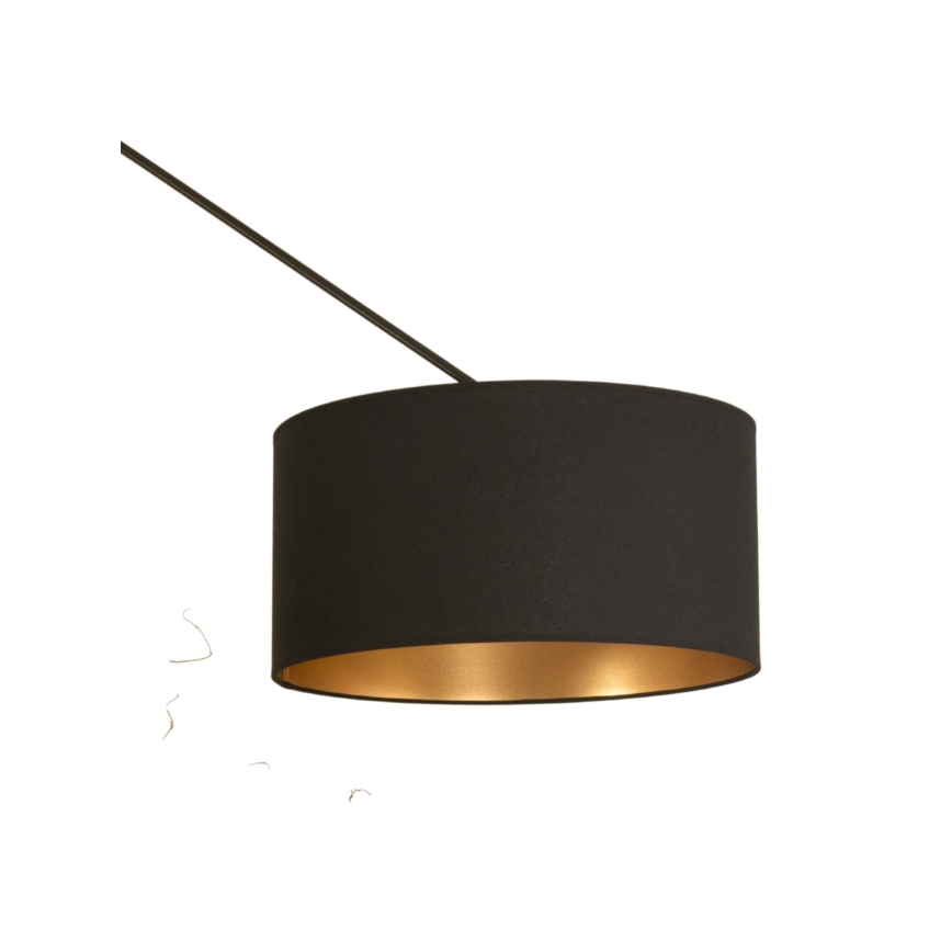 Lampadario LED regolabile con asta GORTA 1xE27/60W/230V nero/oro