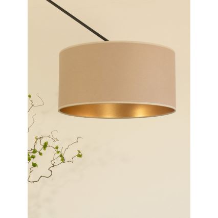 Lampadario LED regolabile su asta GORTA 1xE27/60W/230V beige/oro