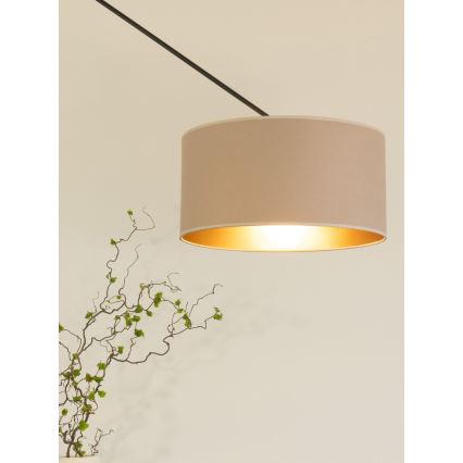 Lampadario LED regolabile su asta GORTA 1xE27/60W/230V beige/oro