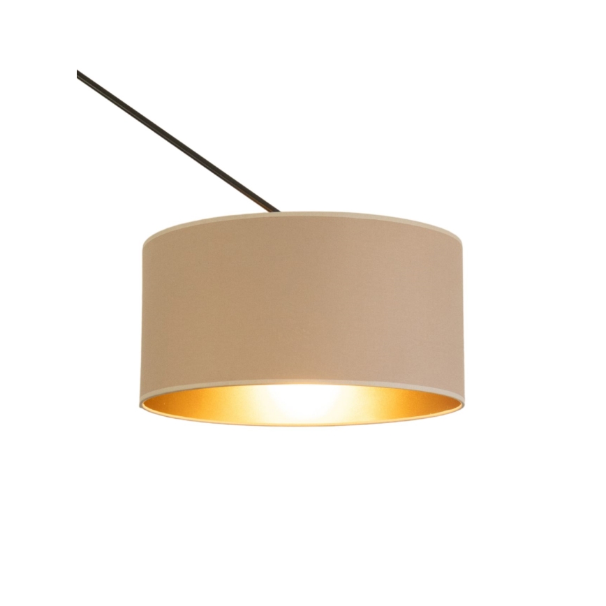 Lampadario LED regolabile su asta GORTA 1xE27/60W/230V beige/oro