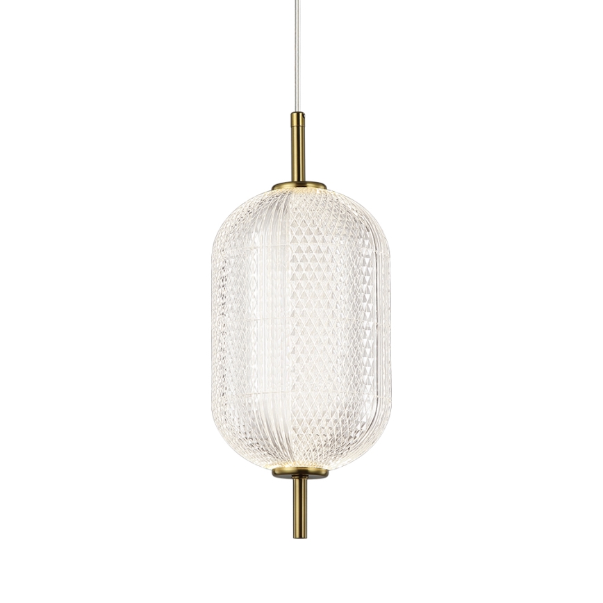Lampadario LED sospeso a cavo PELLUCID LED/11W/230V oro/trasparente