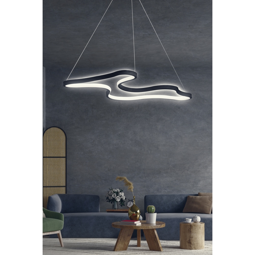 Lampadario LED sospeso con cavo ARTISAN LED/36W/230V 6500K nero