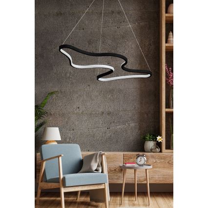 Lampadario LED sospeso con cavo ARTISAN LED/36W/230V 6500K nero