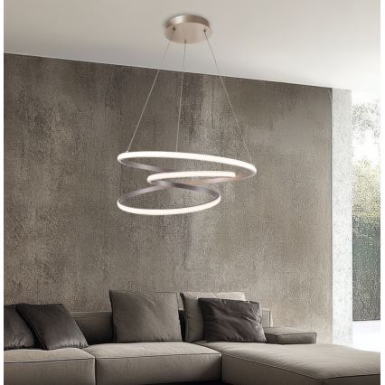 Lampadario LED sospeso con cavo CORT LED/40W/230V argento
