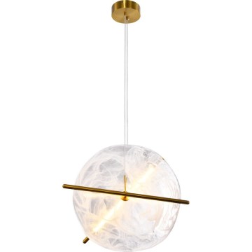 Lampadario LED sospeso con cavo RELAX LED/15W/230V oro/bianco