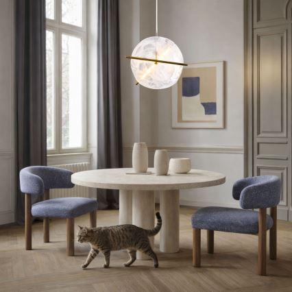 Lampadario LED sospeso con cavo RELAX LED/15W/230V oro/bianco
