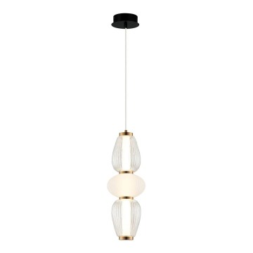 Lampadario LED sospeso con cavo SHINY LED/17W/230V bianco/oro