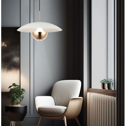 Lampadario LED sospeso con cavo VALIA LED/9W/230V bianco/oro