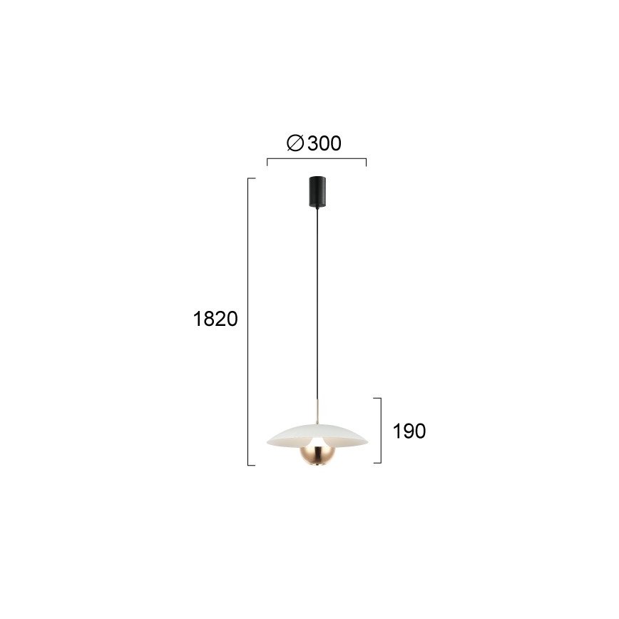 Lampadario LED sospeso con cavo VALIA LED/9W/230V bianco/oro