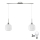 Lampadario LED sospeso HARMA 2xE27/60W/230V cromo opaco/bianco