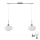 Lampadario LED sospeso HARMA 2xE27/60W/230V cromo opaco/bianco