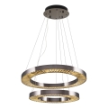 Lampadario LED sospeso JESI LED/140W/230V 3000K diametro 100 cm argento