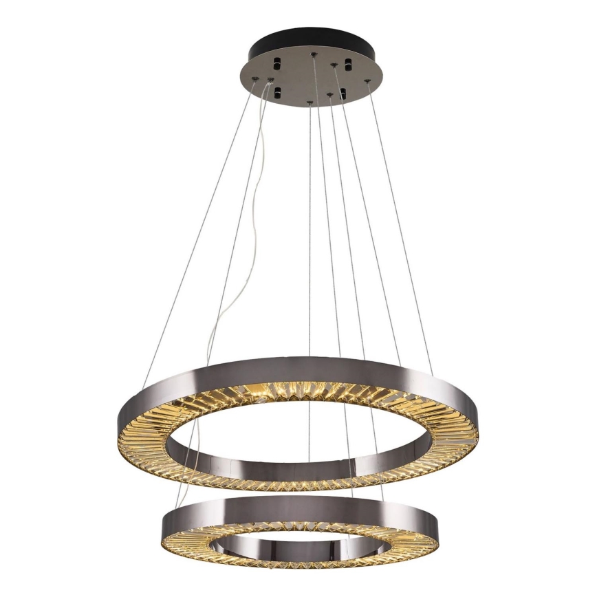 Lampadario LED sospeso JESI LED/140W/230V 3000K diametro 100 cm argento