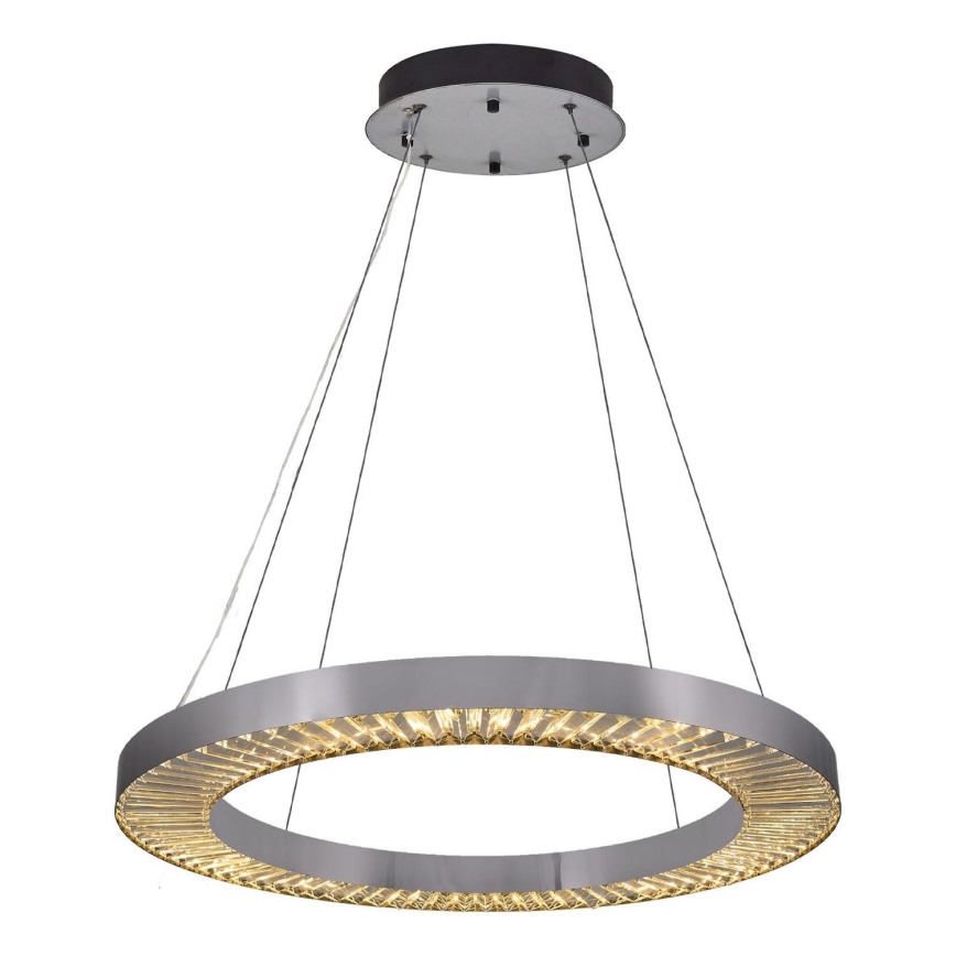 Lampadario LED sospeso JESI LED/85W/230V 3000K Ø 80 cm argento